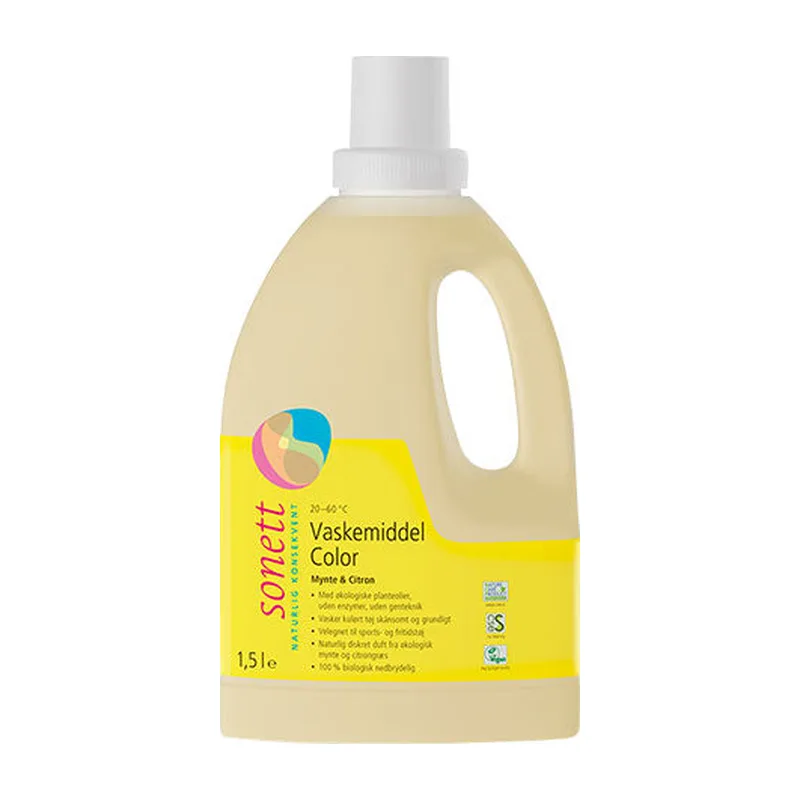 Sonett Vaskemiddel Color Mynte & Citron 1500 ml
